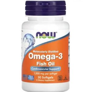 Omega-3 Fish Oil, Molecularly Distilled Softgels